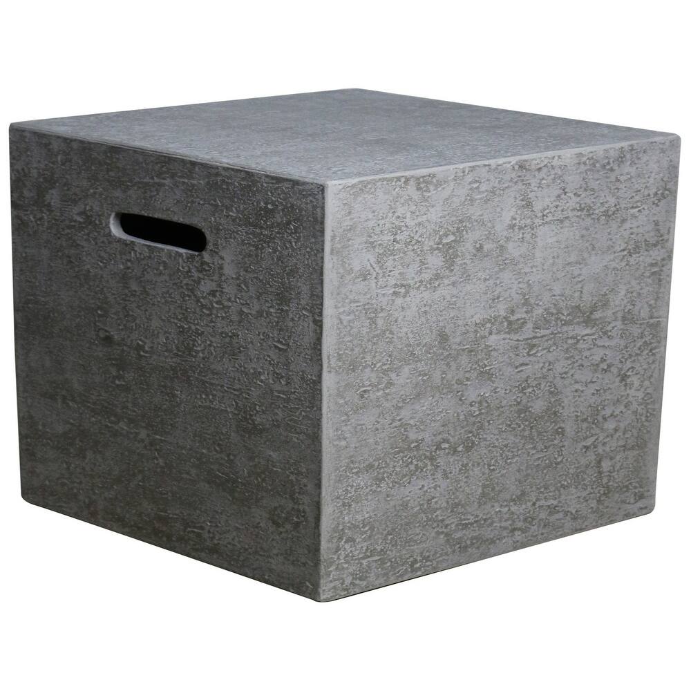 Elementi Grey Propane Fire Pit Tank Cover Square 20" Bed Bath